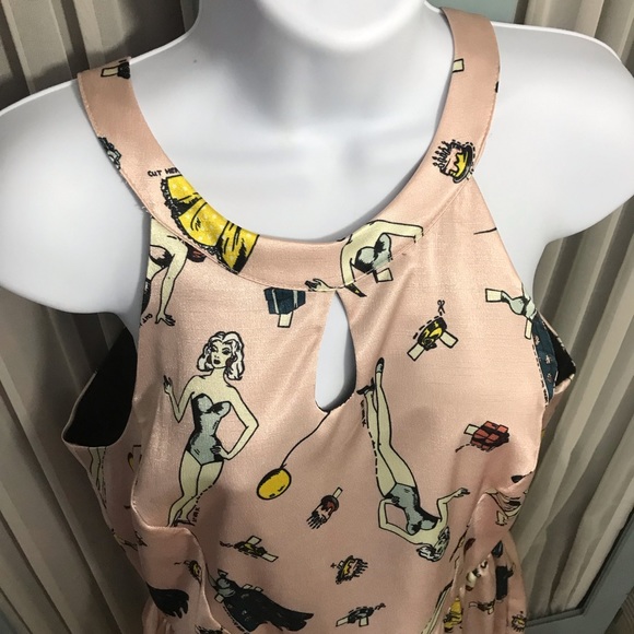 Smak Parlour Fun Retro Print Dress with Pockets - Picture 4 of 9